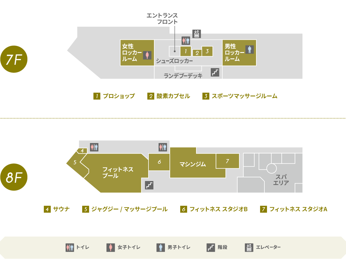 フィットネスフロアマップ フィットネスクラブ東京ドーム ラクーア Laqua